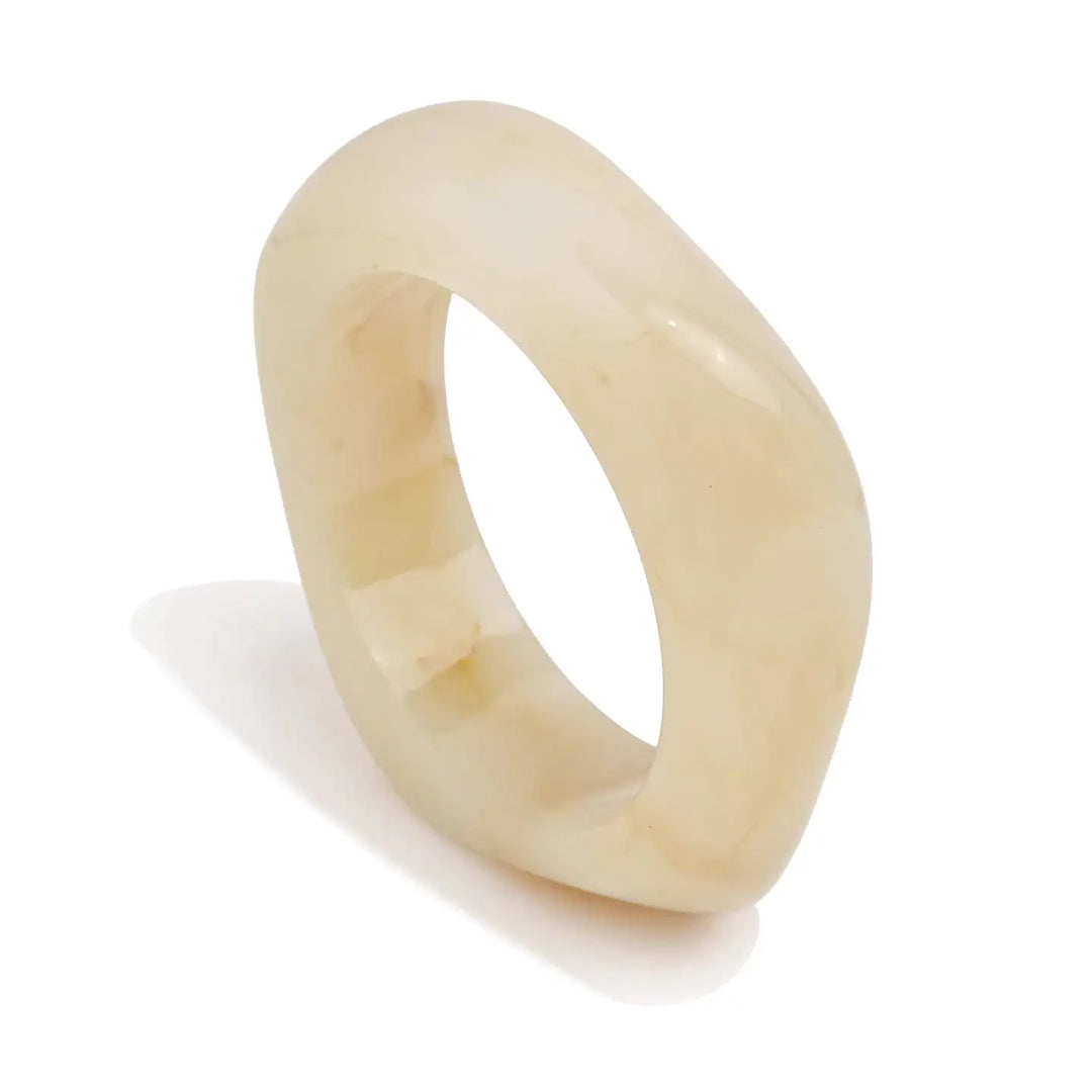 Sahira Beige Acrylic Bangle
