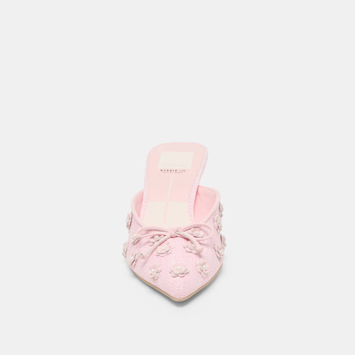 Dolce Vita Camilo X Byrdie Golf Heels, Pink Raffia (FINAL SALE)