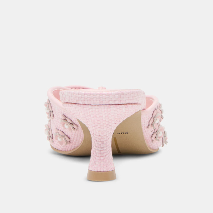 Dolce Vita Camilo X Byrdie Golf Heels, Pink Raffia (FINAL SALE)