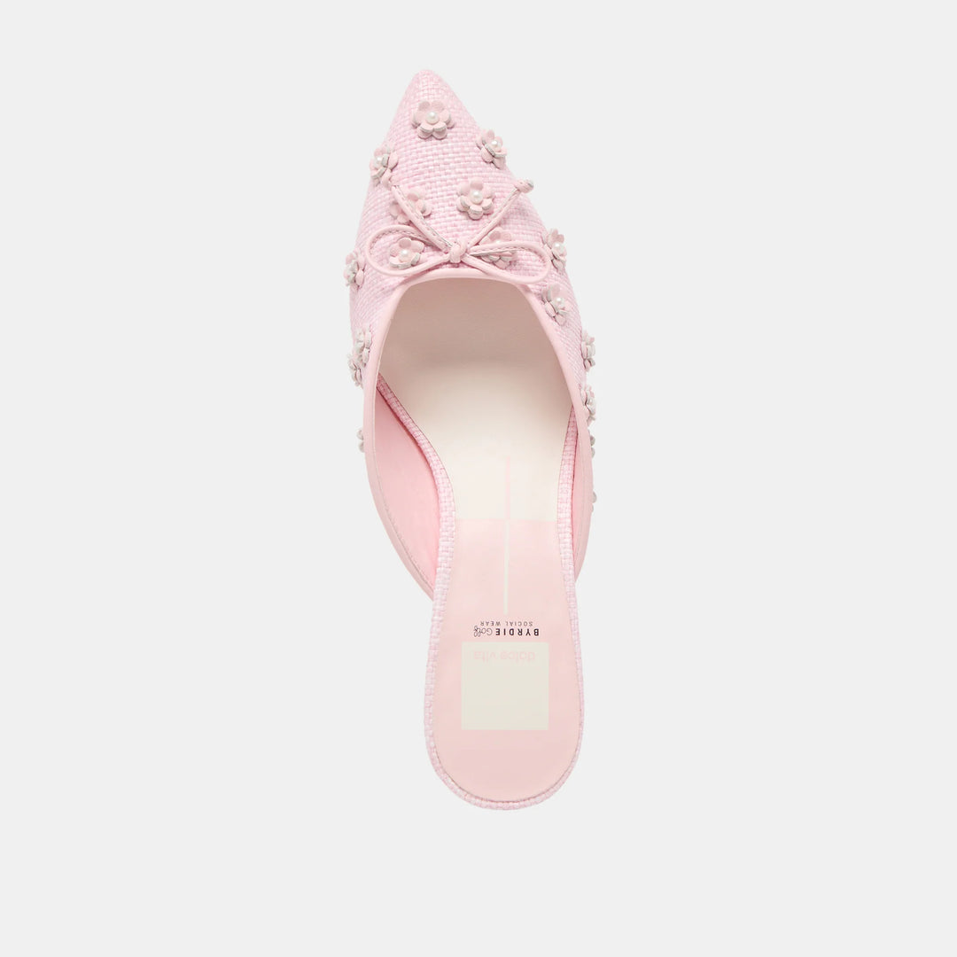 Dolce Vita Camilo X Byrdie Golf Heels, Pink Raffia (FINAL SALE)
