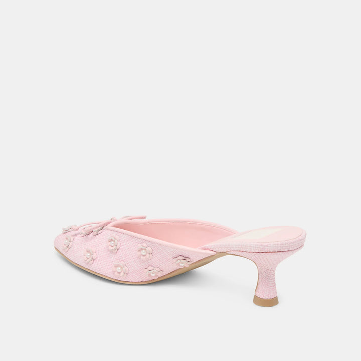Dolce Vita Camilo X Byrdie Golf Heels, Pink Raffia (FINAL SALE)