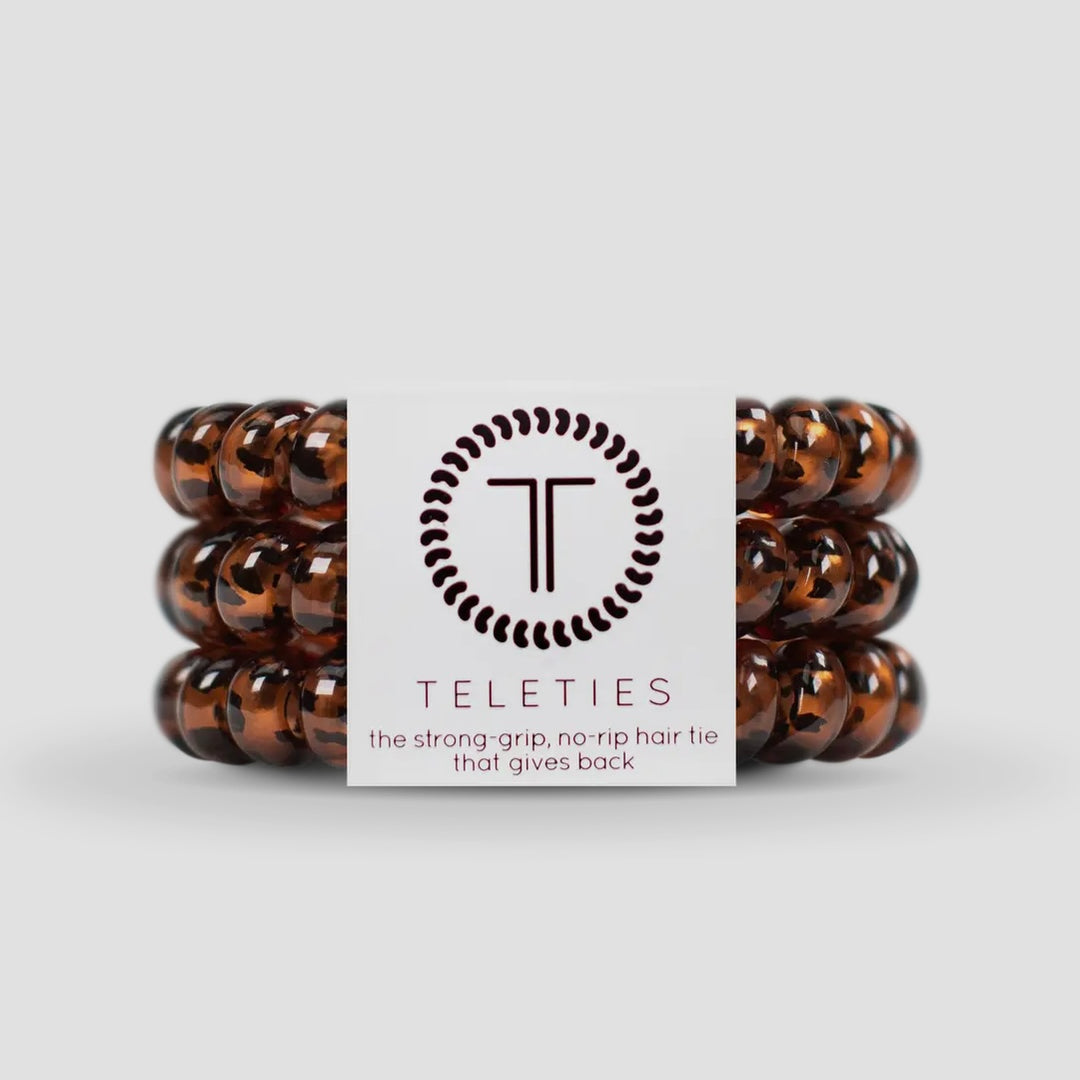 Teleties Spiral Hair Ties, Tort, LARGE