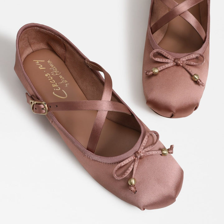 Circus Zuri Satin Ballet Flat, French Macaroon