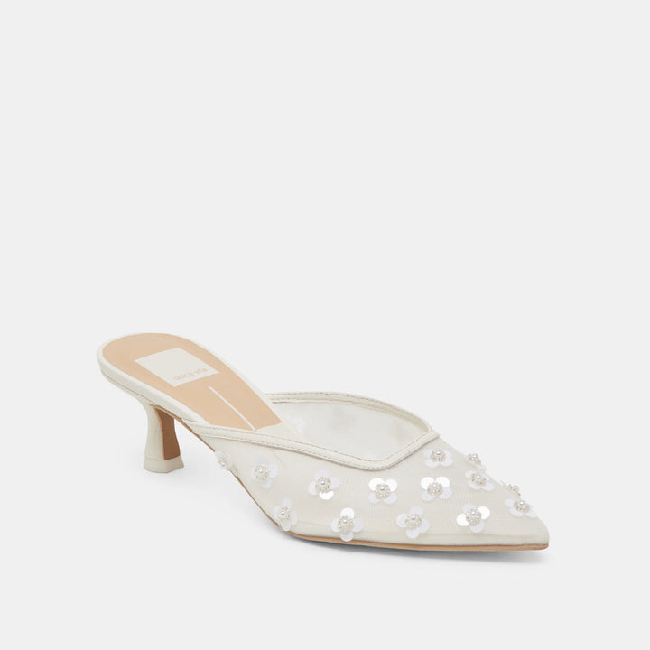 Dolce Vita Clara Pearl Heels Daisy Mesh