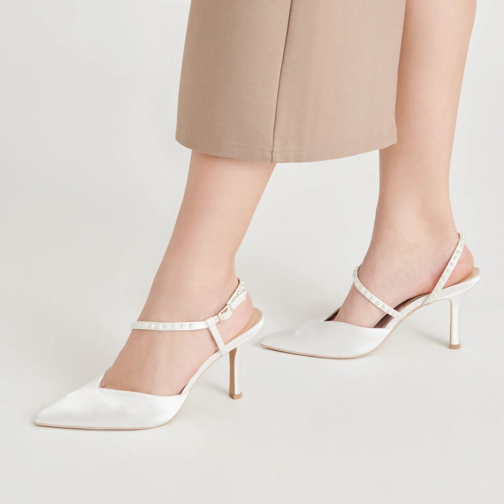 Dolce Vita Kamra Pearl Satin Heels