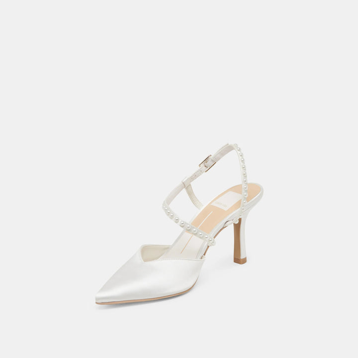 Dolce Vita Kamra Pearl Satin Heels