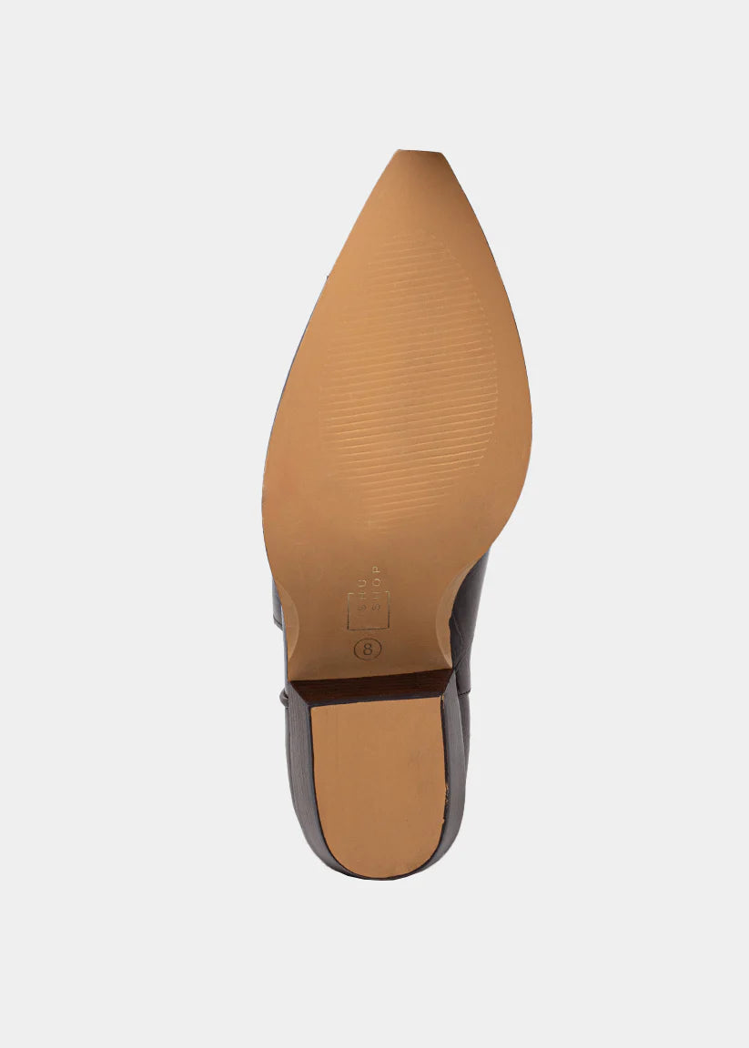 SHUSHOP ZouZou Brown Croco Boot