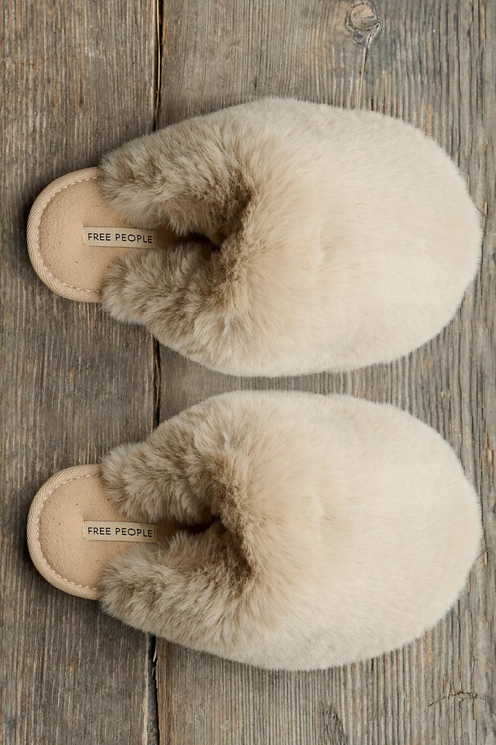 Free People Snowball Slippers in Taupe