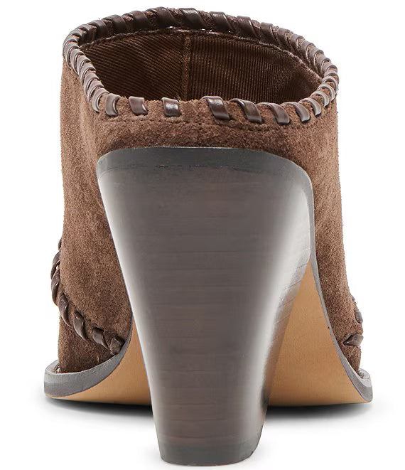 Dolce Vita Jolyn DK Brown Suede Western Mules
