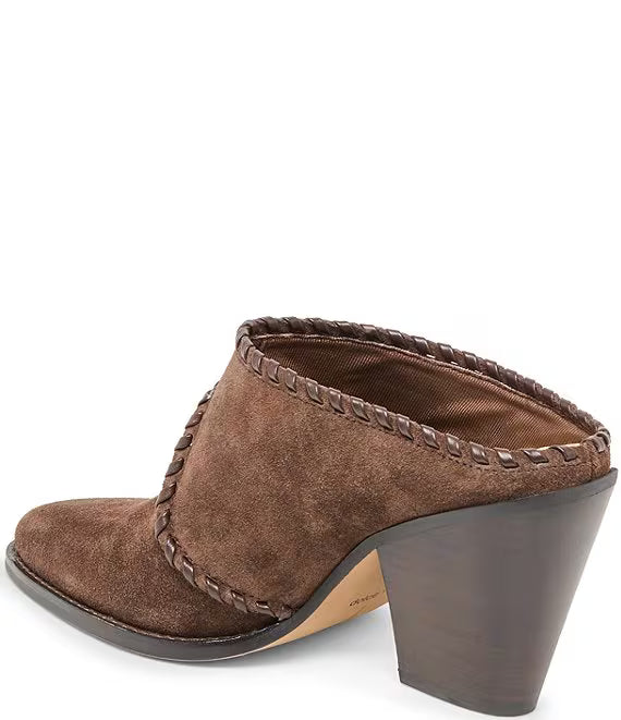 Dolce Vita Jolyn DK Brown Suede Western Mules