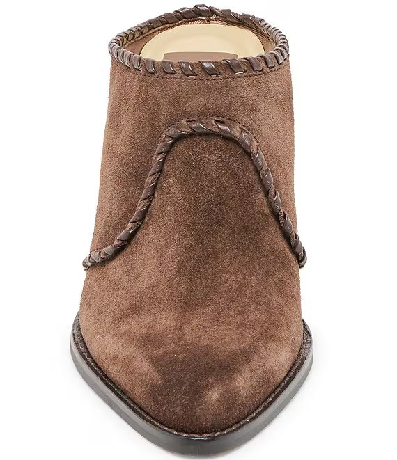 Dolce Vita Jolyn DK Brown Suede Western Mules