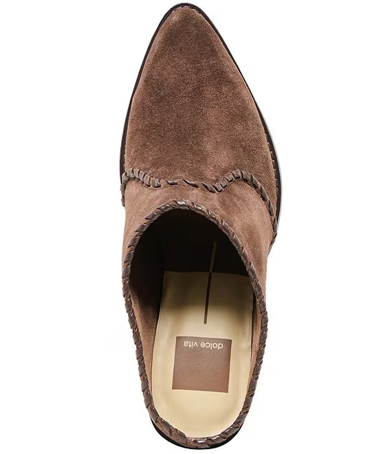 Dolce Vita Jolyn DK Brown Suede Western Mules