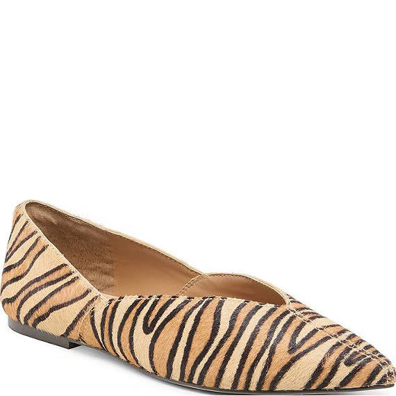 Dolce Vita Gema Tiger Print Calf Hair Flats