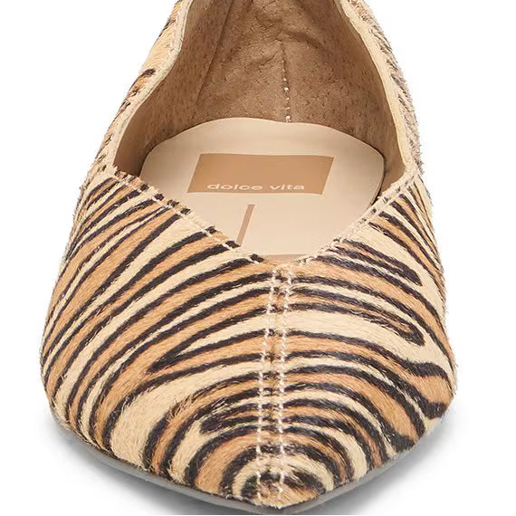 Dolce Vita Gema Tiger Print Calf Hair Flats