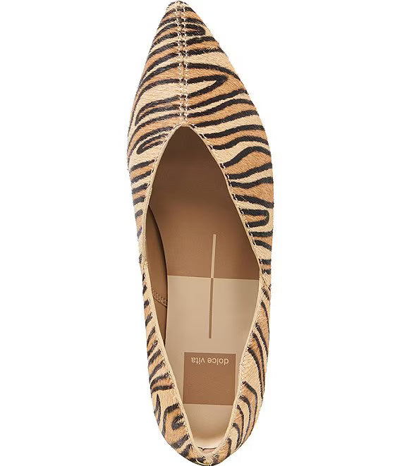 Dolce Vita Gema Tiger Print Calf Hair Flats