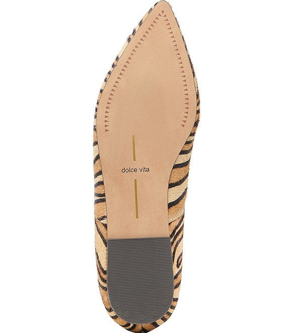 Dolce Vita Gema Tiger Print Calf Hair Flats
