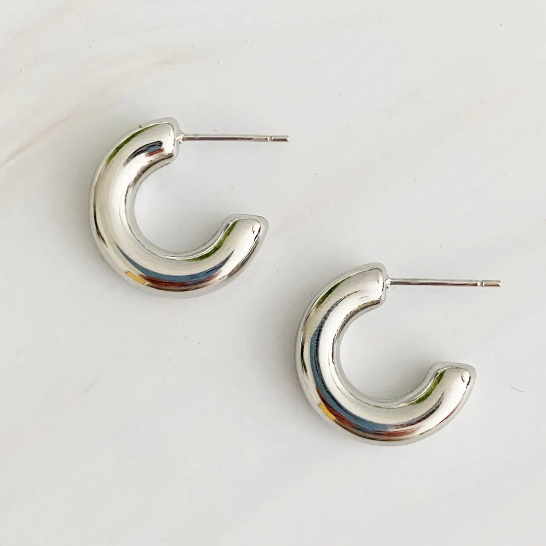 Small Hollow Hoop Earrings