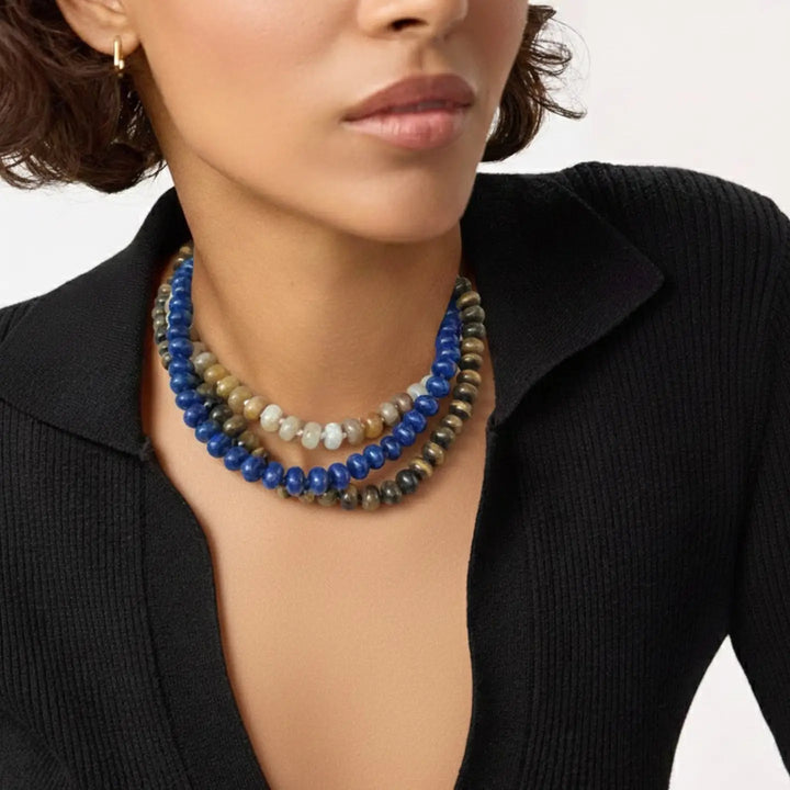 Refined Stone Bead Necklace