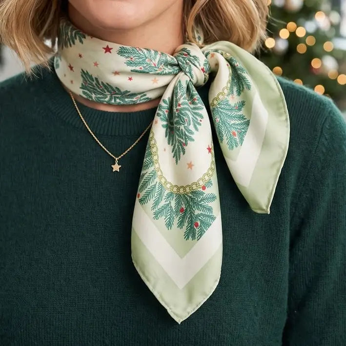Festive Tree Print Scarf