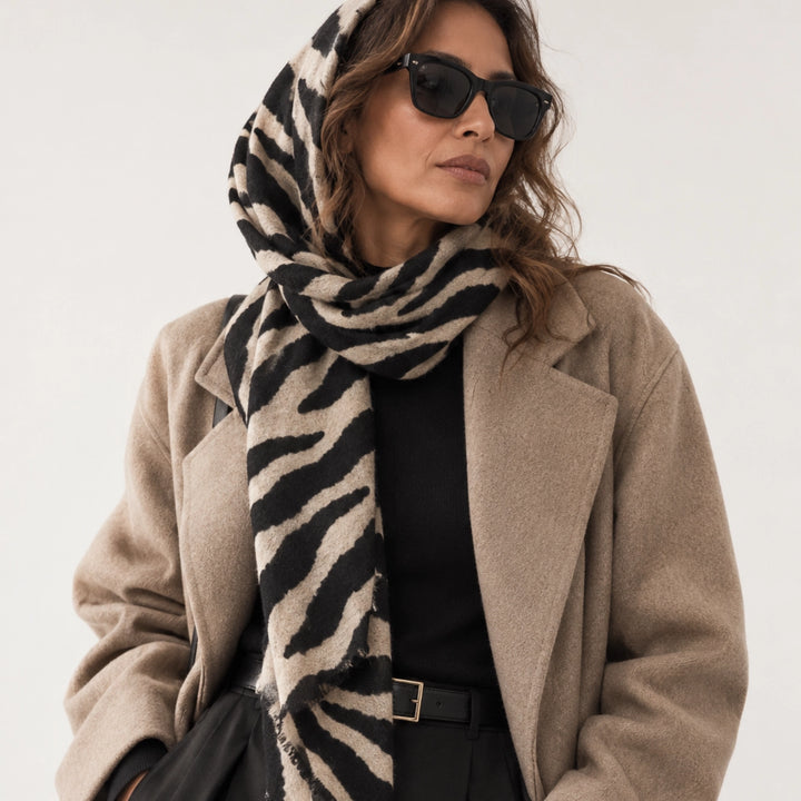 Cozy Zebra Oversized Scarf