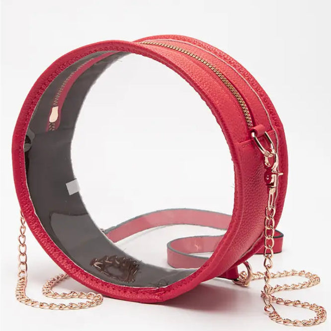 Clear Round Crossbody Handbag