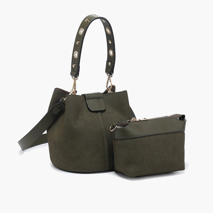 Farrah Suede Bucket Bag