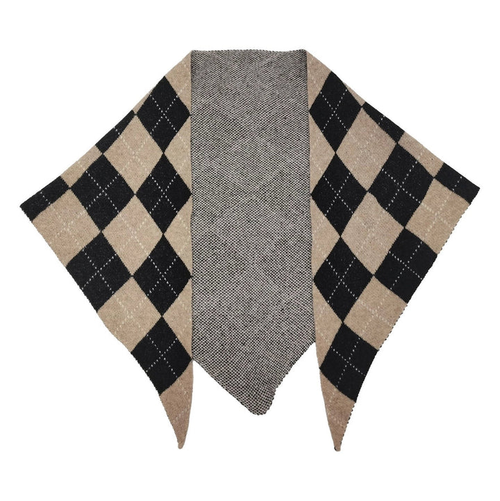 Audrey Argyle Triangle Knit Scarf