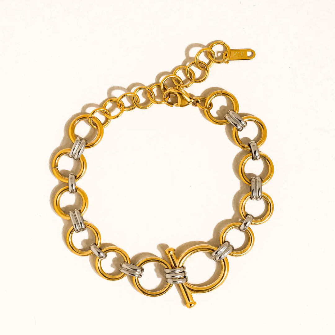 Céliane Two-Tone Link Bracelet