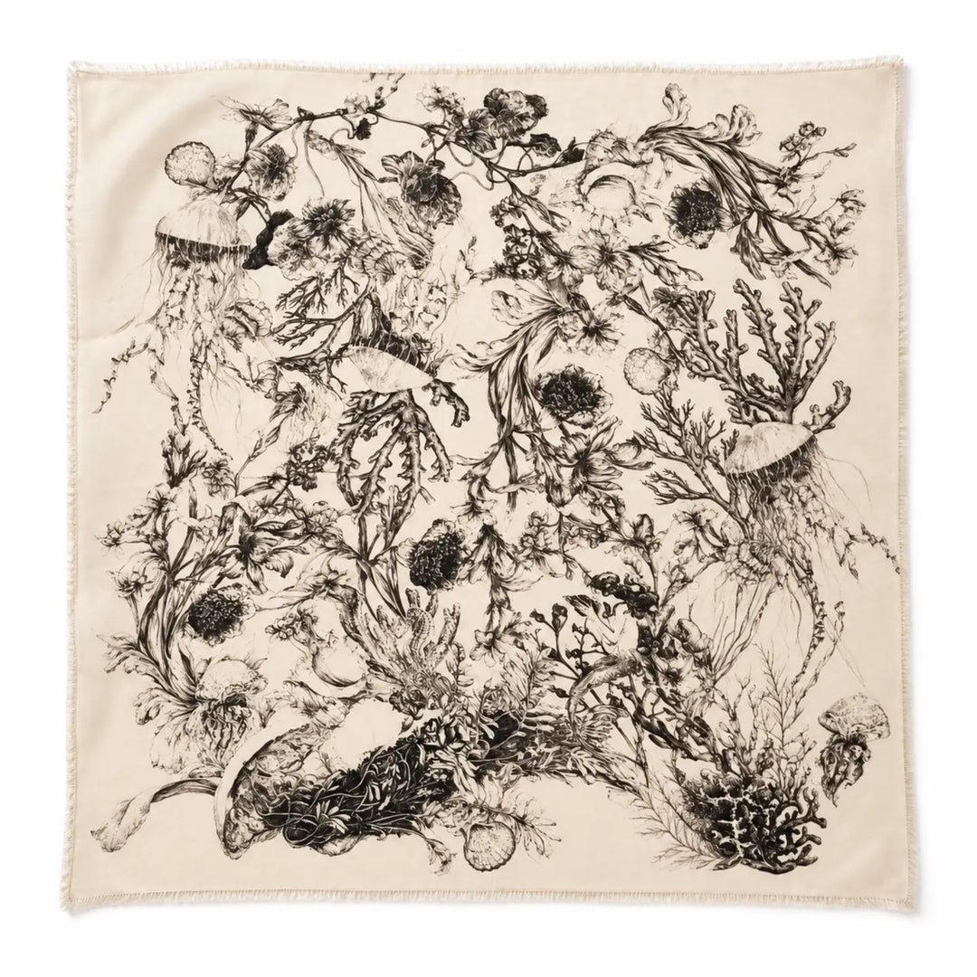 Botanical Oversized Square Scarf
