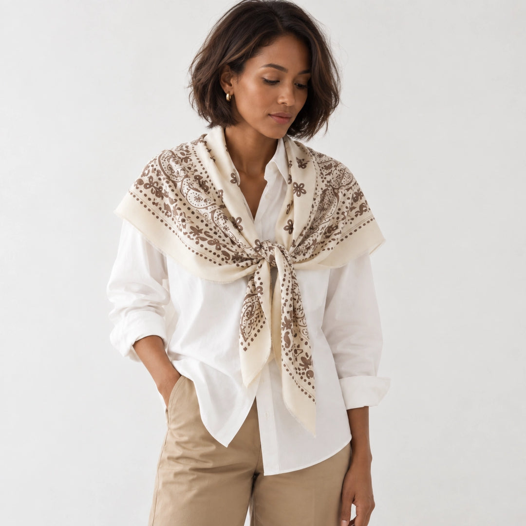 Brushed Bandana Oversized Scarf