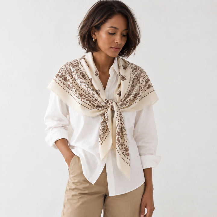 Brushed Bandana Oversized Scarf