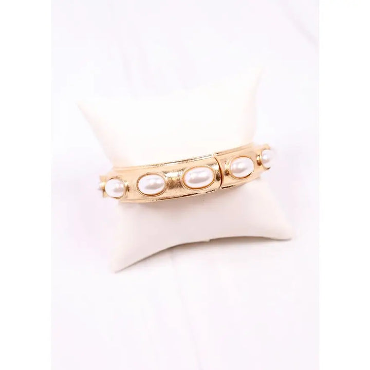 Harriette Pearl Bracelet in Gold
