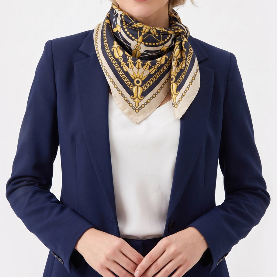 Gold Chain Compass Scarf