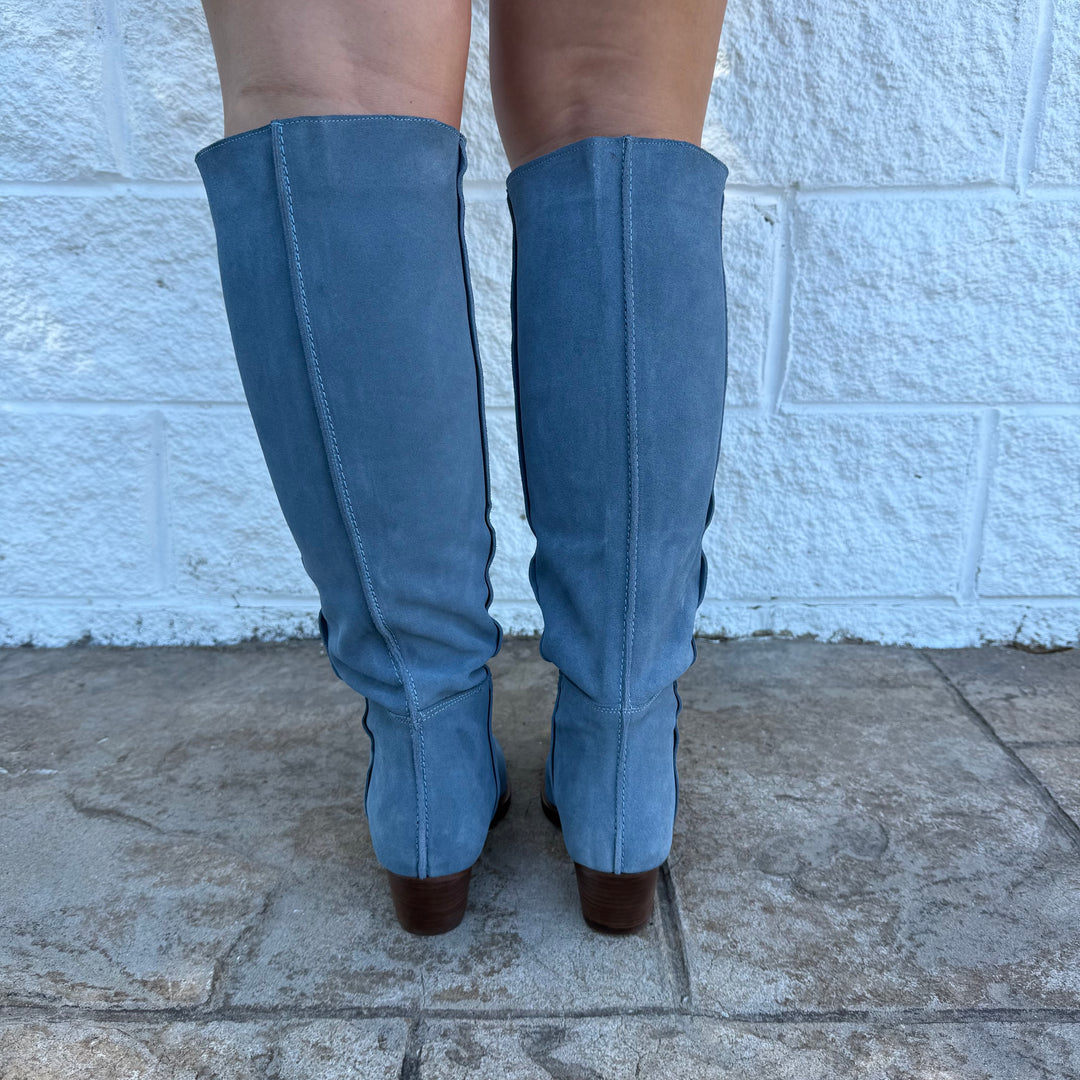 Free People Sway Low Azure Suede