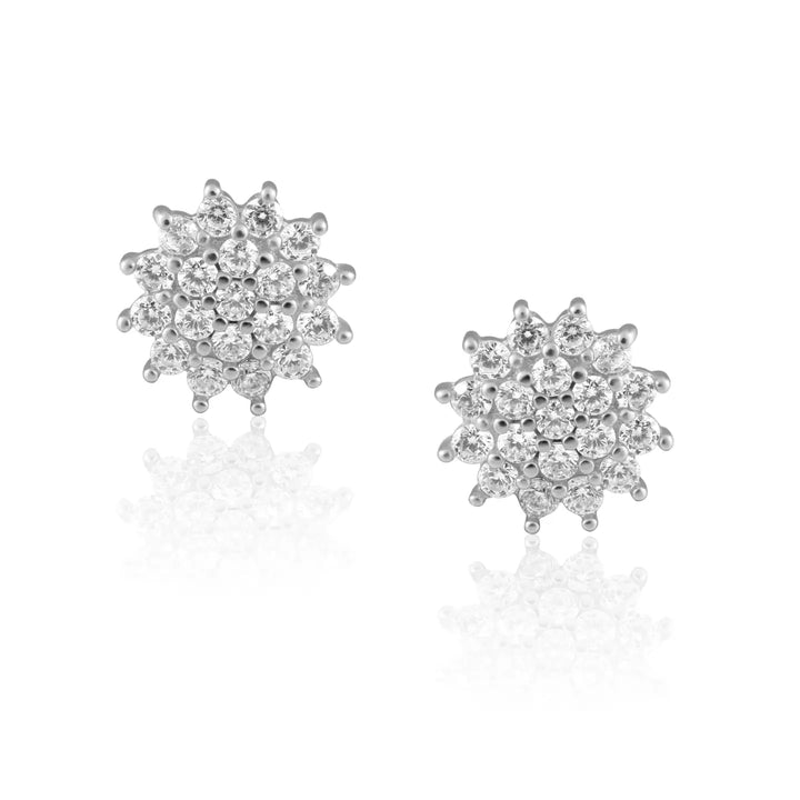 Sahira Flora Studs, Gold & Silver