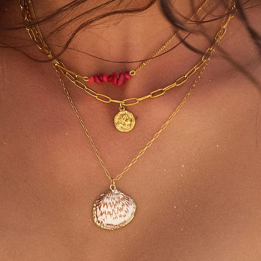Shellee Bobho Shell Layered Necklace
