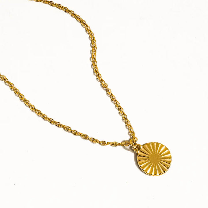 Miraz Round Sun Gaze Necklace