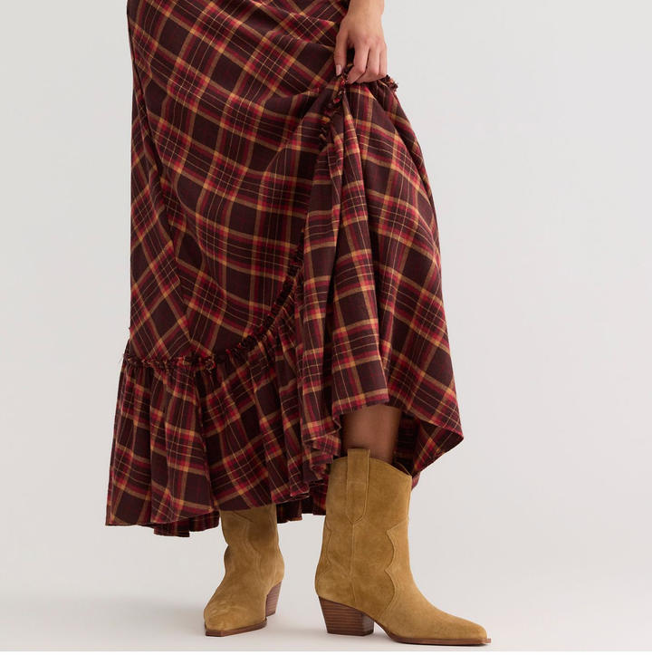 Free People Cat Nap Cowboy Boot Camel Suede