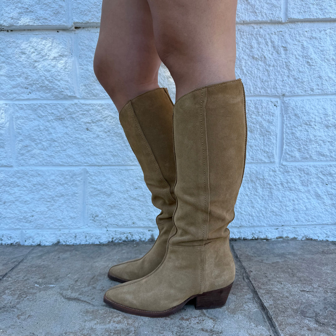 Free People Sway Low Faded Tobacco Suede