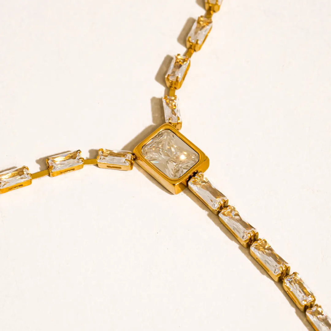 Cieline Cz Lariat Necklace