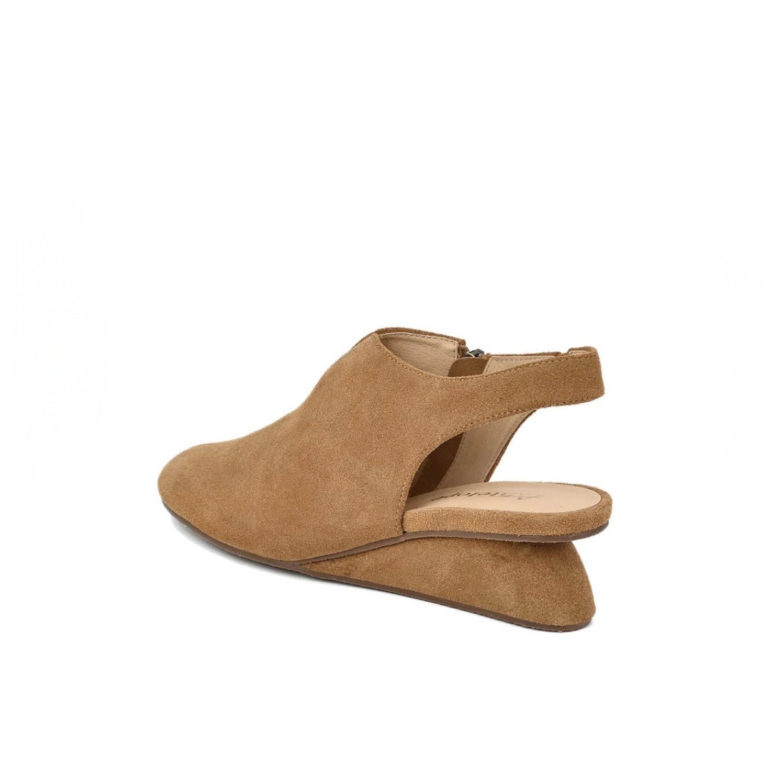 Antelope Drea Slingback Wedge in Taupe Suede