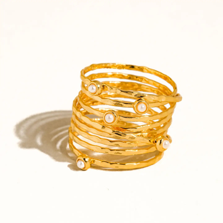 Vintage Multi-Band Pearl Ring