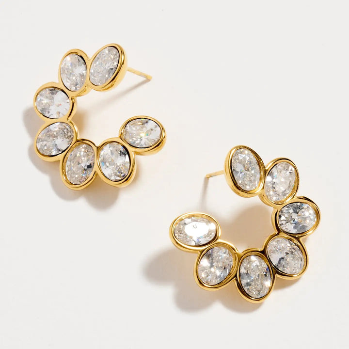 Cluster Hoop Earrings