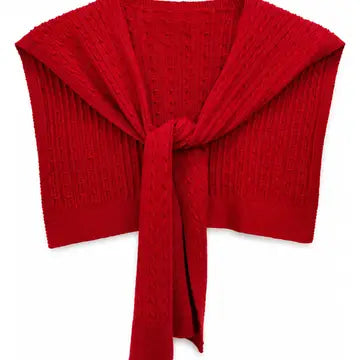 Nora Cable Knit Shoulder Wrap