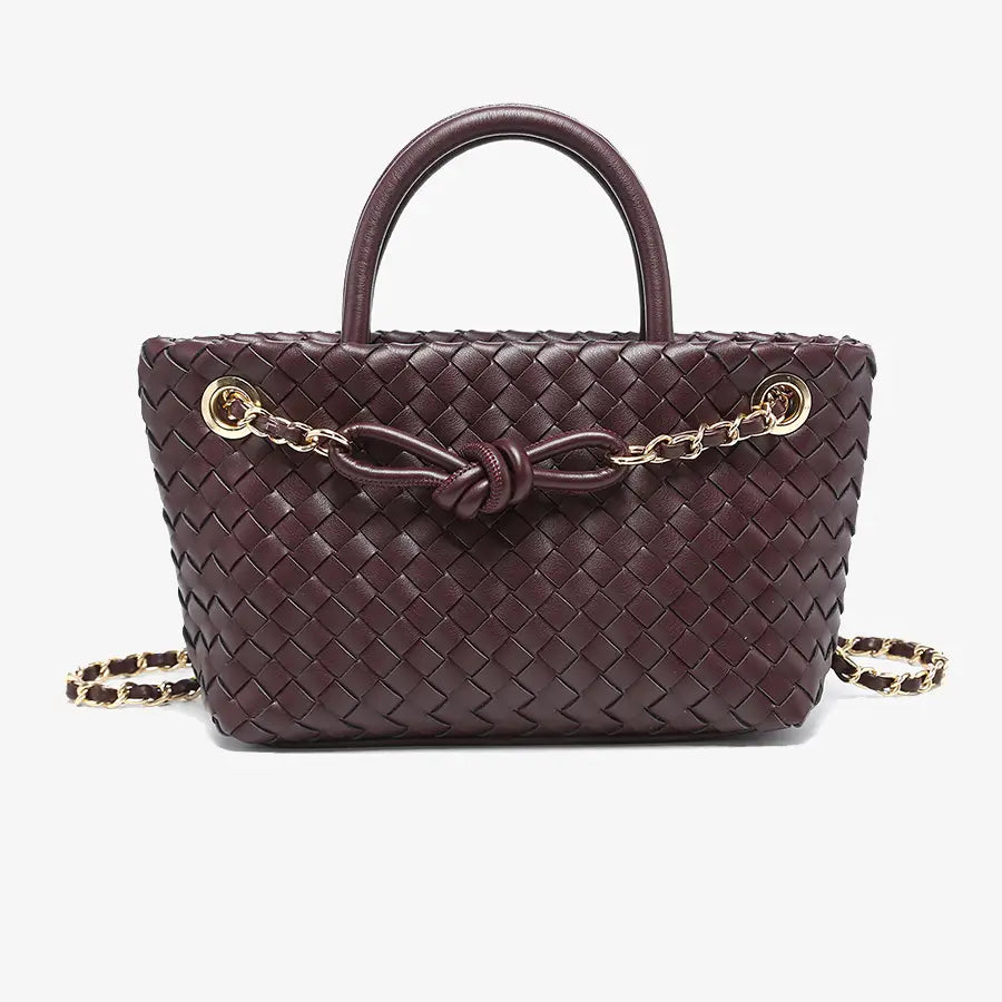 Fallon Woven Satchel Bag