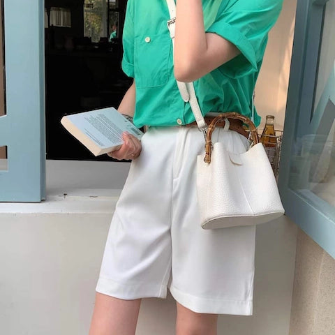 Claire Bamboo Top Handle Crossbody
