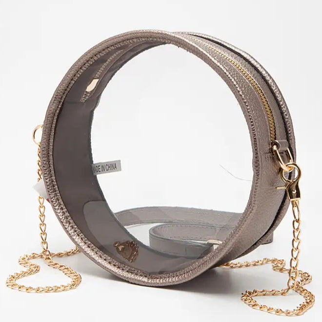 Clear Round Crossbody Handbag