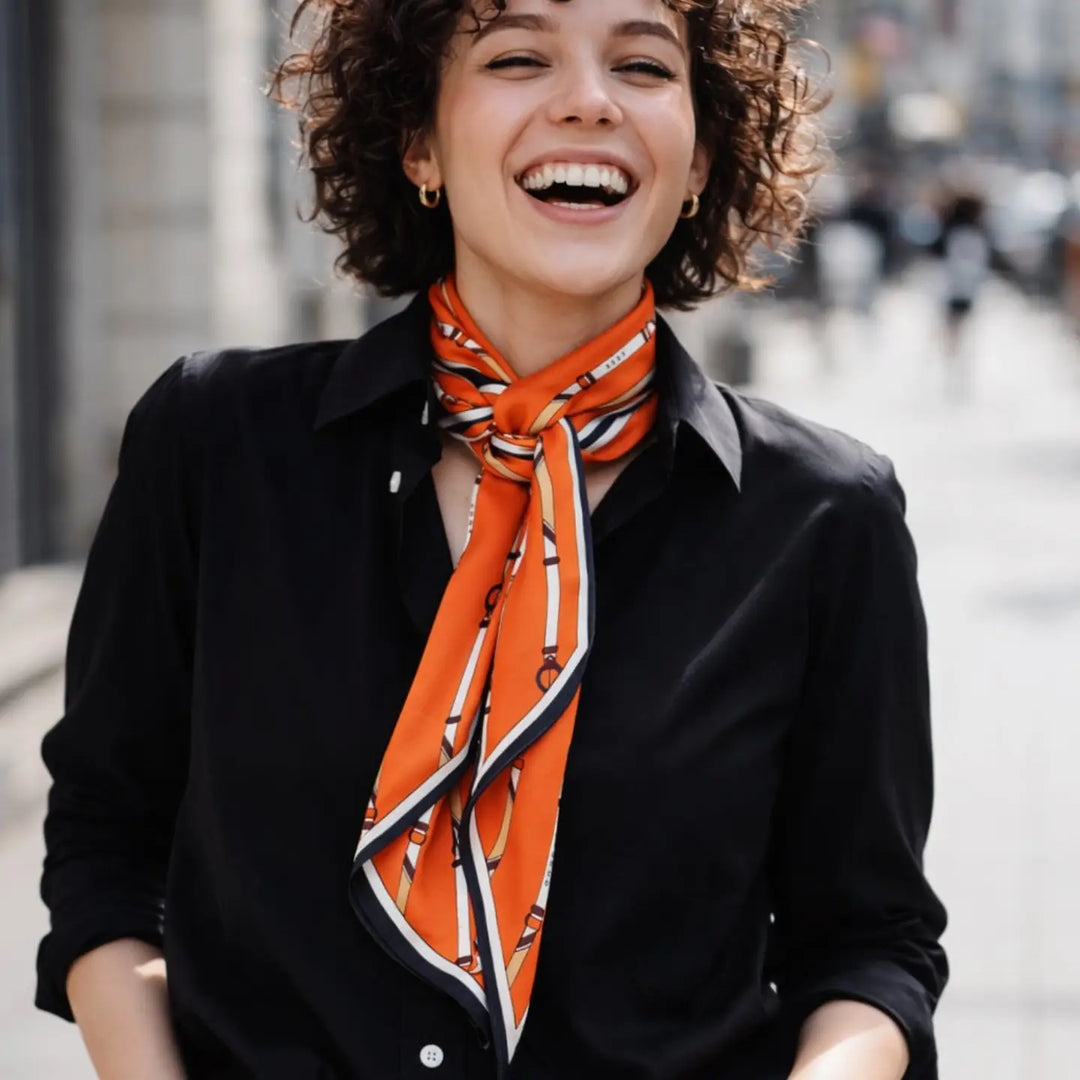 Saddle Stripe Jumbo Twilly Scarf