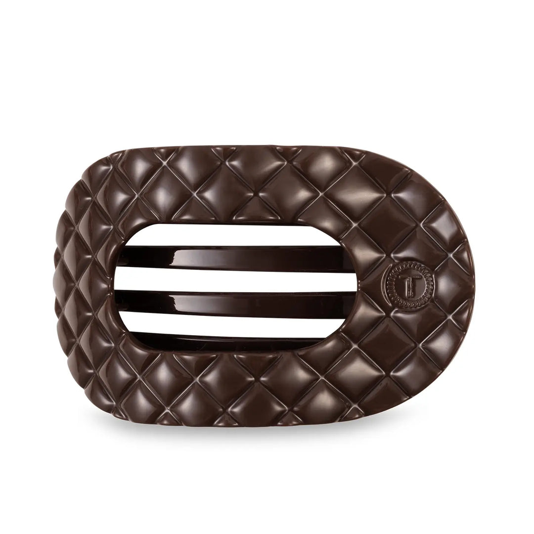 Teleties Quilted Flat Round Clip, LARGE