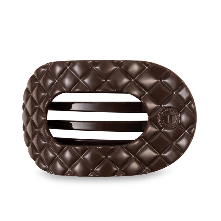 Teleties Quilted Flat Round Clip, LARGE